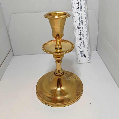 Brass candlestick holder - brass,