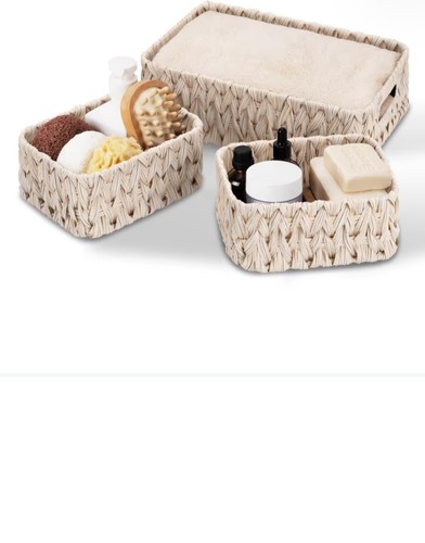 Wicker storage baskets pack - wicker, of