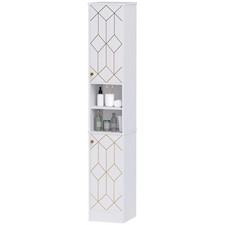 Bathroom Cabinet Cupboard Tall Free Standing Tallboy Storage Furniture 1700mm