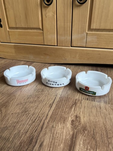 Vintage pub ashtrays - x3,