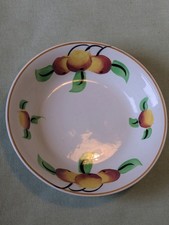 Soho pottery Cobridge Staffordshire  Solian ware " trinket/ pin dish - apricots