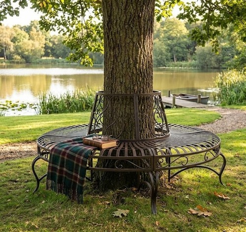 Garden tree bench - garden,