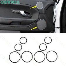 For Range Rover Evoque 12-19 Black Wood Grain Inner Door Speaker Ring Horn Trim