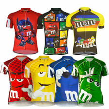 Retro Men team M&Ms Cycling Jersey Tops Bicycle Jersey Cycling Shirt Bike Jersey
