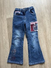 Mary Kate And Ashley Olsen Patchwork & Flower Jeans - Pink - Age 5-6 Years 