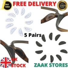 5 Pairs Adhesive Nose pads for Eyeglass Anti-Slip Silicone Glasses Spectacles