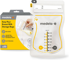 Medela Easy Pour Disposable Breastmilk Storage Bags, 210 ml Capacity, Leakproof