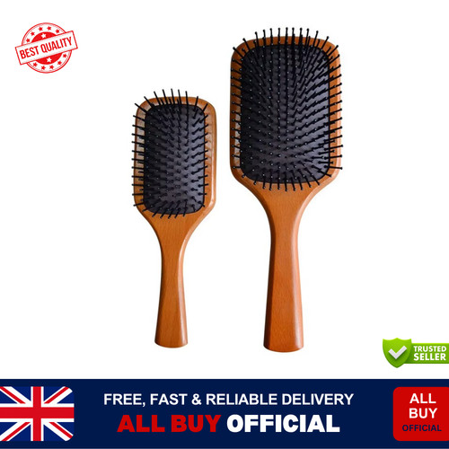 Wooden anti static hair - hair, brush