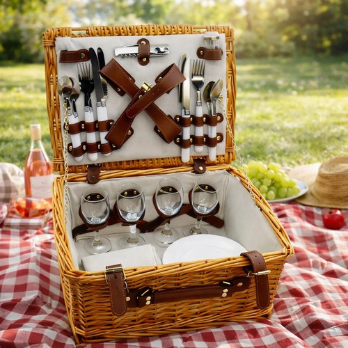 Luxury wicker picnic - wicker, basket