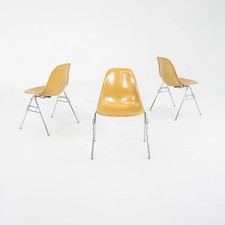 C. 2018 Eames Modernica Stacking Side / Dining Chair Yellow Fiberglass 5x Avail