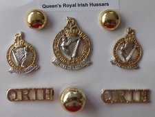 Cap & Collar Badges, Titles, Buttons - Queen's Royal Irish Hussars 1st Pattern
