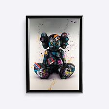 Kaws Banksy bear graffiti print pop modern street urban wall art poster set of 3