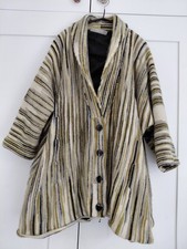 Vintage Knitted Cardi Coat 100% Wool. Size UK 12 / Medium. Excellent Condition.