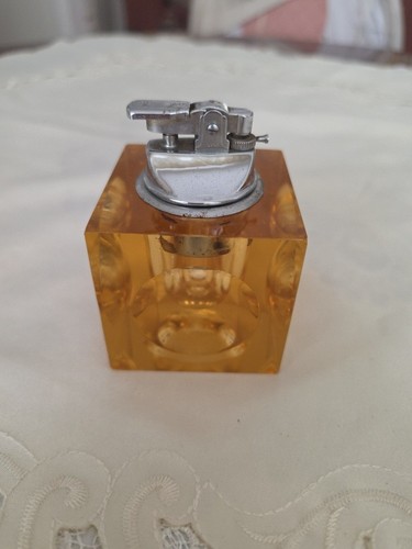 Vintage glass hollowed cube - vintage,