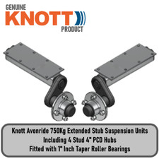 Genuine Knott Avonride 750kg Extended Stub Trailer Suspension Units 4" PCD Hubs