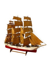 An 20thC Wooden Scale Model Of A Norwegian Sailing Ship,