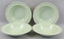 4 x Vintage Art Deco Grindley Petal/Petalware Soup Bowls 6.5" (17cm) Lime Green
