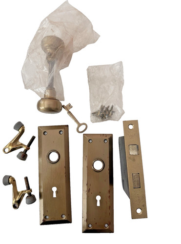 Vintage brass yale - vintage, mortise