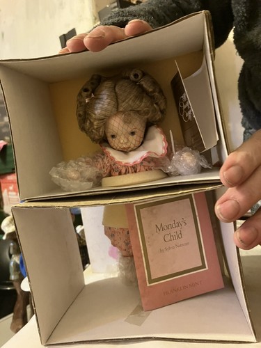 Franklin mint porcelain doll - porcelain,