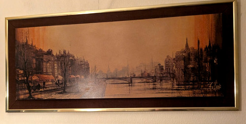 Large vintage print café quai - vintage,
