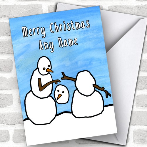 Funny snowman playing - snowman,