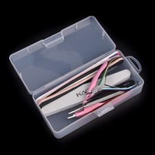 Rectangle Nail Art Tool Empty Storage Box Buffer Tweezers Brush Organizer Case