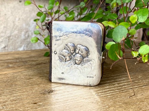 Antique silver mounted book - mounted,