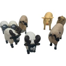 8x Sheep Figurines (2x Schleich) Farm Animal Toys Plastic Collectable Lot