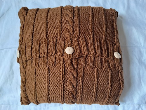 Hand knitted brown - hand, aran