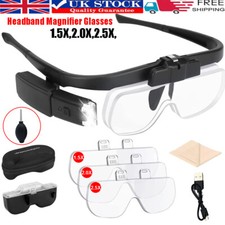 450% Magnifier Glasses With Led Light Magnifying Glasses Loupes Reading Sewing