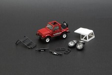 Suzuki Jimny SJ413 + Extra Wheels Red RHD *** BM Creations 1:64