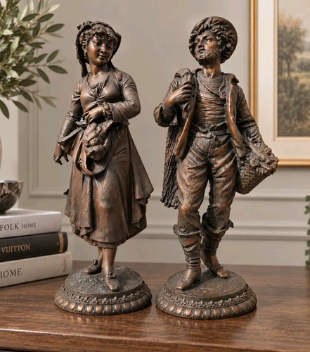 Antique pair bronzed - pair,