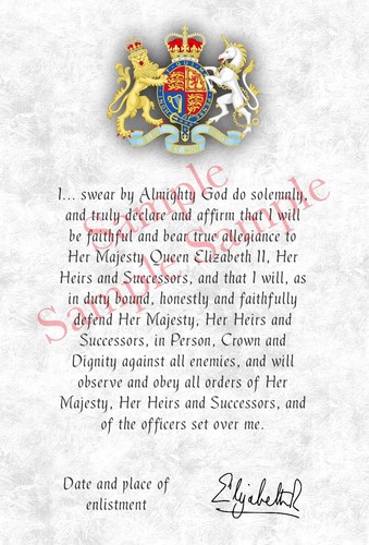 British army oath - oath, of
