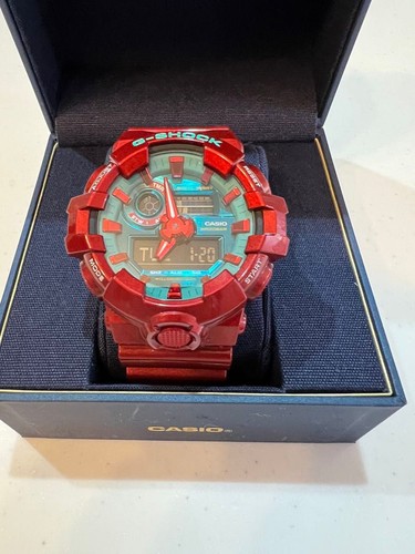 Casio shock red turquoise - g,
