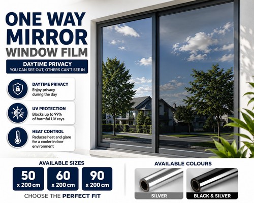 One way mirror reflective - one,