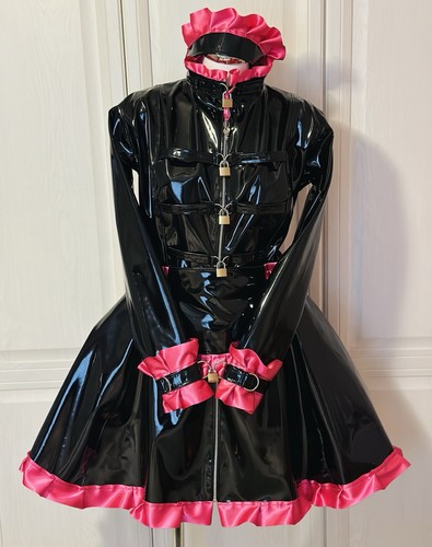 Misfitz black pvc pink satin - misfitz,