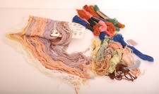 Job Lot of Tapestry Wool Thread Mixed Colours Full Partial Skeins 32 Colours 