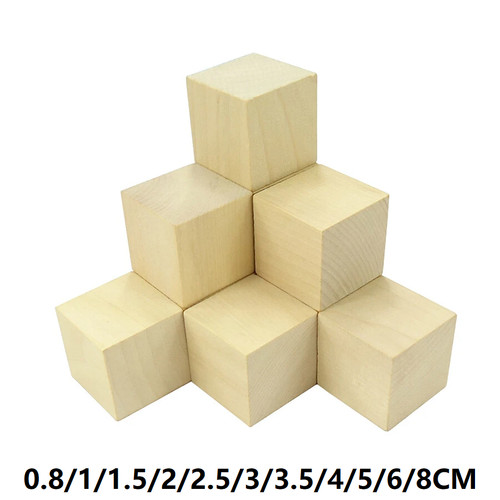 Natural wooden plain cubes - wooden,