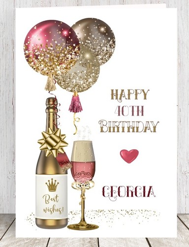 Personalised birthday card - personalised,