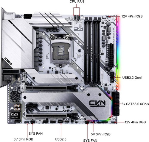 Cvn z590m gaming frozen matx - frozen,