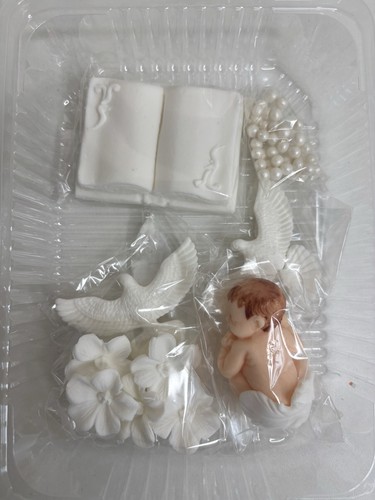 Baptism fondant cake topper - baptism,