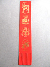 Leather BOOKMARK Isle of Man Lucky Manx Cat Horse Tram TT Motorbike Races RED