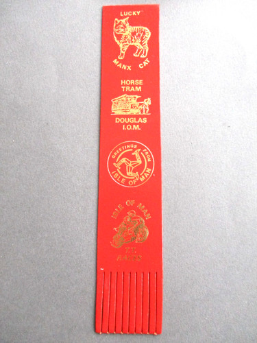 Leather bookmark isle man - bookmark,