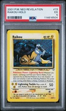 2001 Pokemon Raikou Neo Revelation Unlimited Holo Rare #13 PSA 5 EX