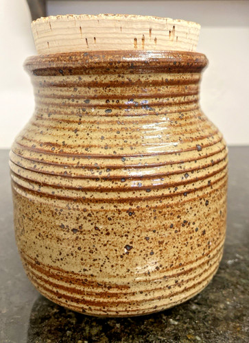 Studio pottery storage jar - pottery,