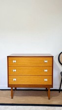Mid Century Retro Vintage Chest Of Drawers Small Bedside Side 