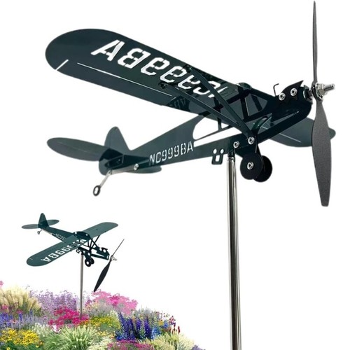 Metal airplane wind spinner - wind,