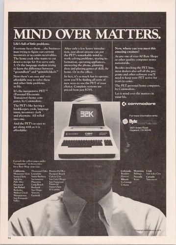 Commodore pet computer 1979 - commodore,