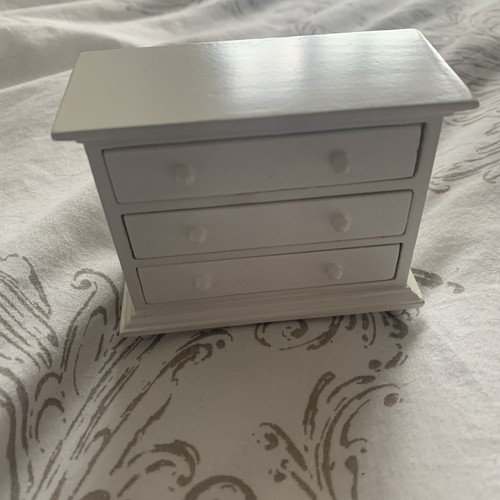 Dolls house white chest - chest, of