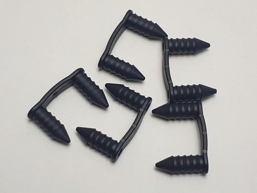 Black wiring loom clips - black,
